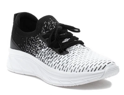 Women's Training Shoes J/SLIDES Holly Sneaker White/Black Knit size 7   - Image 1 of 4