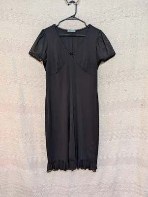 VTG Y2K Delia's Women's Black Babydoll V Neck Slip Dress XL - Image 1 of 4