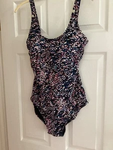 Calvin Klein Starry Night Badeanzug Einteiler Schwarz Blau 14 - Bild 1 von 10