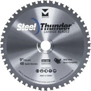 729001 48-Tooth Professional Grade C-6 Carbide Blade for Mild Steel, 9" Blade X  - Picture 1 of 12