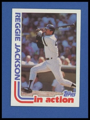 1982 Topps #301 Reggie Jackson In-Action Baseball Card - Image 1 of 2