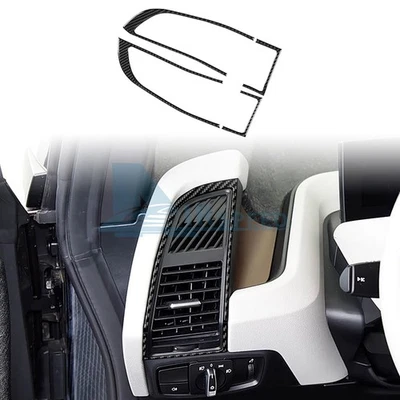For BMW i3 2013-2022 Dashboard Side Air Vent Outlet Stickers Black Carbon Fiber - image 1 of 4
