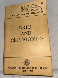 1958 US ARMY DRILLS AND CEREMONIES MANUAL FM 22-5 - Picture 1 of 9