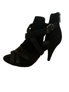 Vince Camuto Schuhe Winter Samt Leder Schwarz Farbe Knöchel Riemen Größe 7,5M - Bild 1 von 12