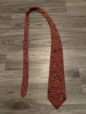 Corbata de seda Art Institute of Chicago para hombre patrón abstracto rojo Italia cosida EE. UU. Foto 1 de 4