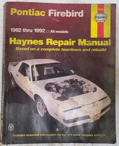Pontiac Firebird 1982 Thru 1992 All Models Automotive Repair Manual Haynes 79019 - Imagen 1 de 9