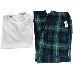 Old Navy kariertes Pyjama Set neu mit Etikett Hose & Thermo Langarm Oberteil gebraucht Größe Medium - Bild 1 von 10
