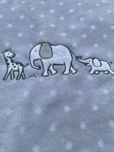 Circo Giraffe Elephant Baby Blanket  Gray Fleece 37x29 Target Dots - Picture 1 of 4