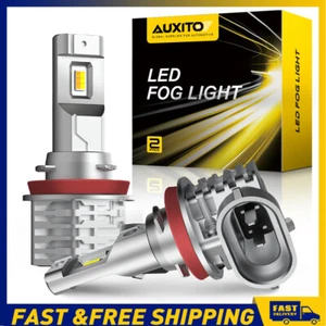 2x AUXITO H8 H11 H9 LED Globes Headlight Bulbs Kit Replace Halogen White Amber - Picture 1 of 8