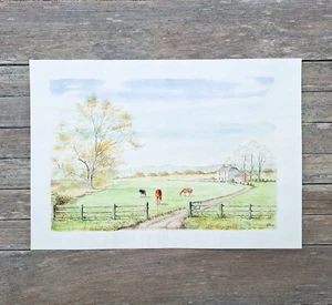 Dartmoor Original painting Signed Watercolour Landscape Vintage Devon 1993 - Imagen 1 de 8