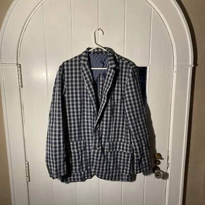 (1) Модный зеленый клетку J.Crew блейзер/костюм куртка мужской размер средний - Изображение 1 из 4