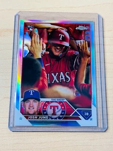 2023 Josh Jung Topps Chrome #93 Short Print Image Variation Refractor Rookie RC - Picture 1 of 2