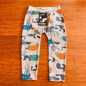 Bonds Sea Turtle Tortoise Brown Grey Blue Pants Stretchies Leggings Size 2 BNWT - Picture 1 of 3