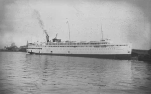 Dampferschiff Tionesta auf Lake Michigan Vintage Anfang 1900 Foto Negativ - Bild 1 von 1