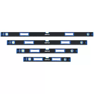 Profi Wasserwaagen Set 4-tlg Aluminium 3 Libellen 60 + 80 + 120 + 200 cm Lineal - Bild 1 von 5