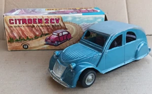 Seltener Oldtimer 60er Citroen 2CV Plastikauto Argentina Sanz 8" Zoll Neu in Box! - Bild 1 von 20