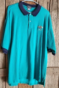 Vintage Hard Rock Cafe New York Poloshirt XL Grün 90er USA Baumwolle - Bild 1 von 5