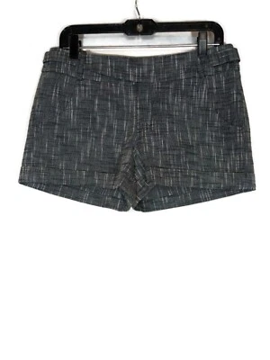 Club Monaco Gray Striped Cuffed Chino Casual Shorts Size 8 - Image 1 of 3