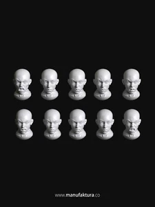 Sisters of Battle 06f Heads x10 - 28mm Scale Resin Bits by Manufaktura Minis - Picture 1 of 2