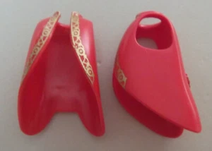 06032, 2x Mantel, Reitermantel, lange Jacke, rot, bedruckt - Picture 1 of 1