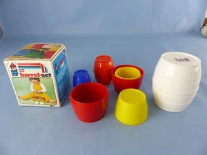 VINTAGE AMBI TOYS BARREL WAKE-UP SET, new + box 70's collector HOLLAND - Picture 1 of 6