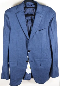 Ermenegildo Zegna Cashmere Flannel Navy Blazer Size 48L - Picture 1 of 9