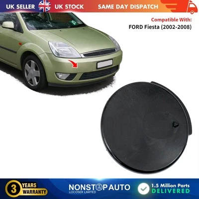 Tow Eye Cover Cap Primed For FORD Fiesta 2002-2008 2S6117A989AA - Image 1 of 4