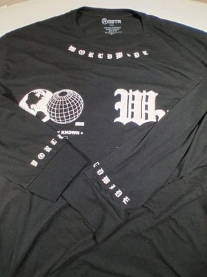 Camiseta Y&R Young & Reckless Para Hombre XL Negra Cuello Redondo Gráfico Logo Manga Larga Foto 1 de 4