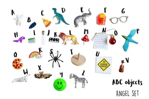 Angel Alphabet Objects Set for Montessori ABC Box, Set of 26 Objects - Picture 1 of 6