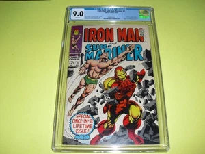 Iron Man & Sub Mariner #1 CGC 9.0 w/ WHITE PAGES from 1968! Marvel and NM K687 - Picture 1 of 7