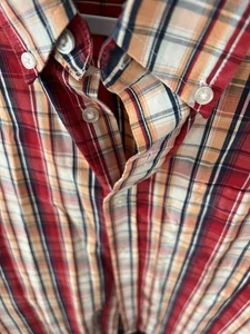 Croft & Barrow Large Classic Plaid Short Sleeve Shirt Button Down Collar Shirt - Picture 1 of 8