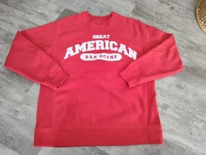 Zach Bryan Great American Bar Scene Album Tour Band Crewneck Sweatshirt Red M - Picture 1 of 15