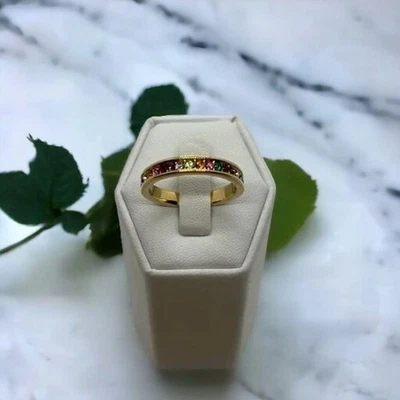 Lee Sands Eternity Rainbow Ring Size 9 - Image 1 of 4