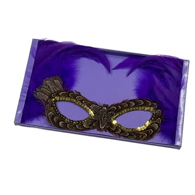 Russ Vintage Feathered Faces Fashionable Mardi Gras Masquerade Ball Eye Mask - Image 1 of 2