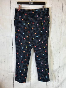 OppoSuits Hose Herren 33” Taille 30” Ins schwarz Pac-Man Allover-Druck Poly Neuheit - Bild 1 von 7