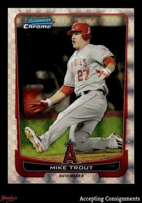 2012 Bowman Chrome X-Fractors #157 Mike Trout ANGELS - Image 1 of 2