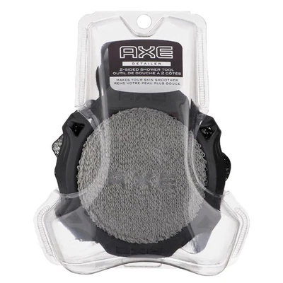 Herramienta de fregado de ducha AXE para hombre, detallador de 2 lados, color gris, lado de malla para torno Foto 1 de 4