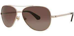 Kate Spade Avaline 2 Women's Gold-Tone Aviator Sunglasses - 0RHL HA - Picture 1 of 3