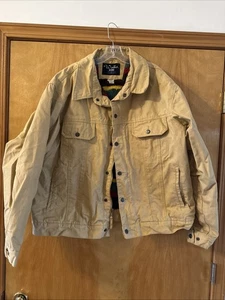 Cappotto da lavoro vintage Y2K pareti marrone tela fodera pile taglia 2X - Foto 1 di 10