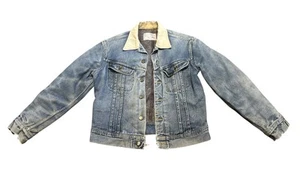 Vintage 70s Lee Storm Rider Blanket Lined Denim Jacket Mens S USA Made Thrashed - Picture 1 of 24