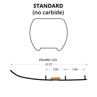 Barra de desgaste Woodys para moto de nieve Polaris 700 IQ 2008 Foto 1 de 2
