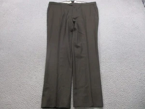 Ermenegildo Zegna Pants Mens 40x30 Brown Slacks Pleated Dress Tailored Trousers - Picture 1 of 12
