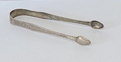 ANTIGUAS PINZAS DE AZÚCAR DE PLATA JERSEY PLATA JACQUES QUESNEL Foto 1 de 4