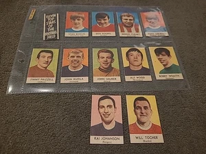 Dec 1969 Set x 11 D C Thomson Hand Cut Football Stars - RARE - Picture 1 of 6