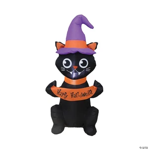 A Holiday VAHL20098 4 Ft. Halloween Inflatable Cat Decoration - Picture 1 of 12