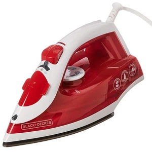 Black and Decker TrueGlide Premium Variable Compact Iron in Red Nonstick Plate - Picture 1 of 5