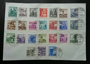 Austria Building Series 1963 Architecture (stamp on info sheet) *rare *see scan - Picture 1 of 6