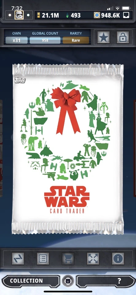 Topps Star Wars Digital Card Trader Holiday Bundle 2017 Pack Art Insert - Image 1 of 1
