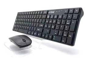 4XEM 4XWLSKMS1 Teclado Inalámbrico Ambi Mouse Resistente al Agua Combo LED Negro - Imagen 1 de 3