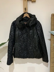 Per Una M&S Quirky Lagenlook Embroidered Black Short Winter Pea Coat Size UK 16 - Picture 1 of 4